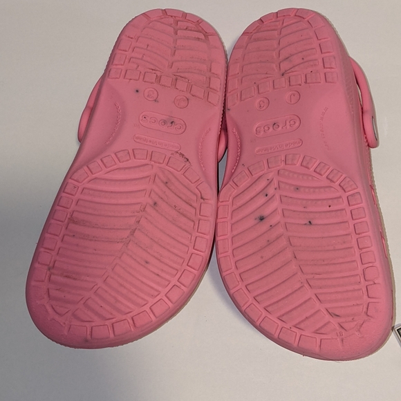 Coral Pink Crocs Clogs Shoes Girls 3 - Picture 6 of 6